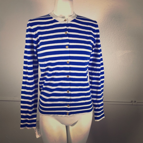 J. Crew Striped Jackie Cardigan - Picture 1 of 9